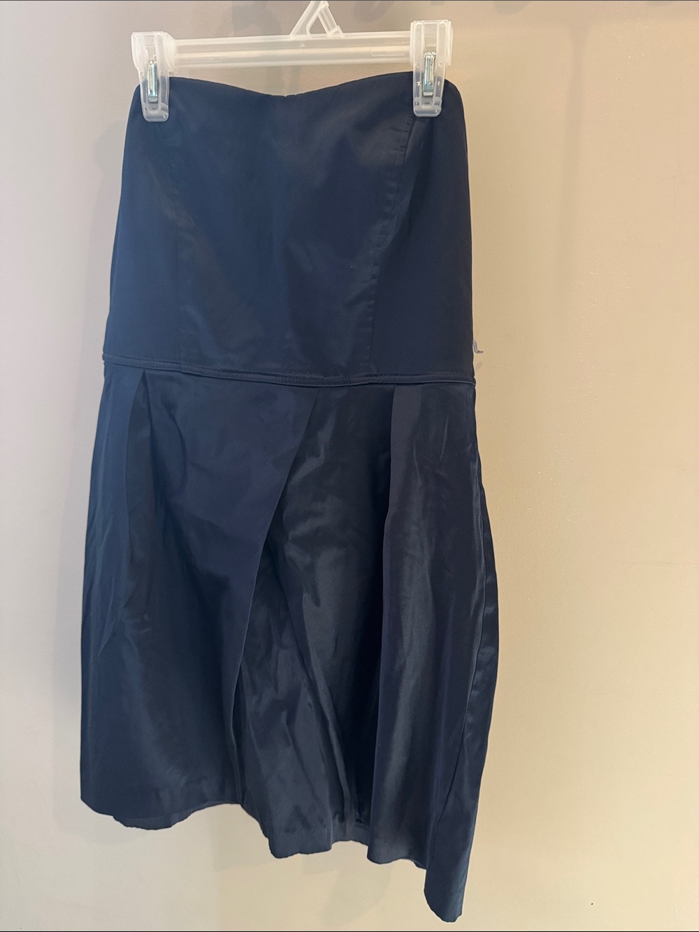 le chateau Strapless Navy Cocktail Dress